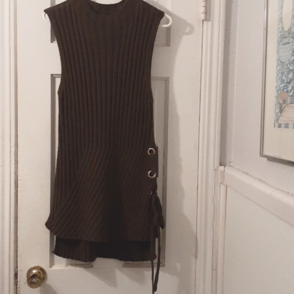 Jennifer Lopez green sweater dress/tunic size Large